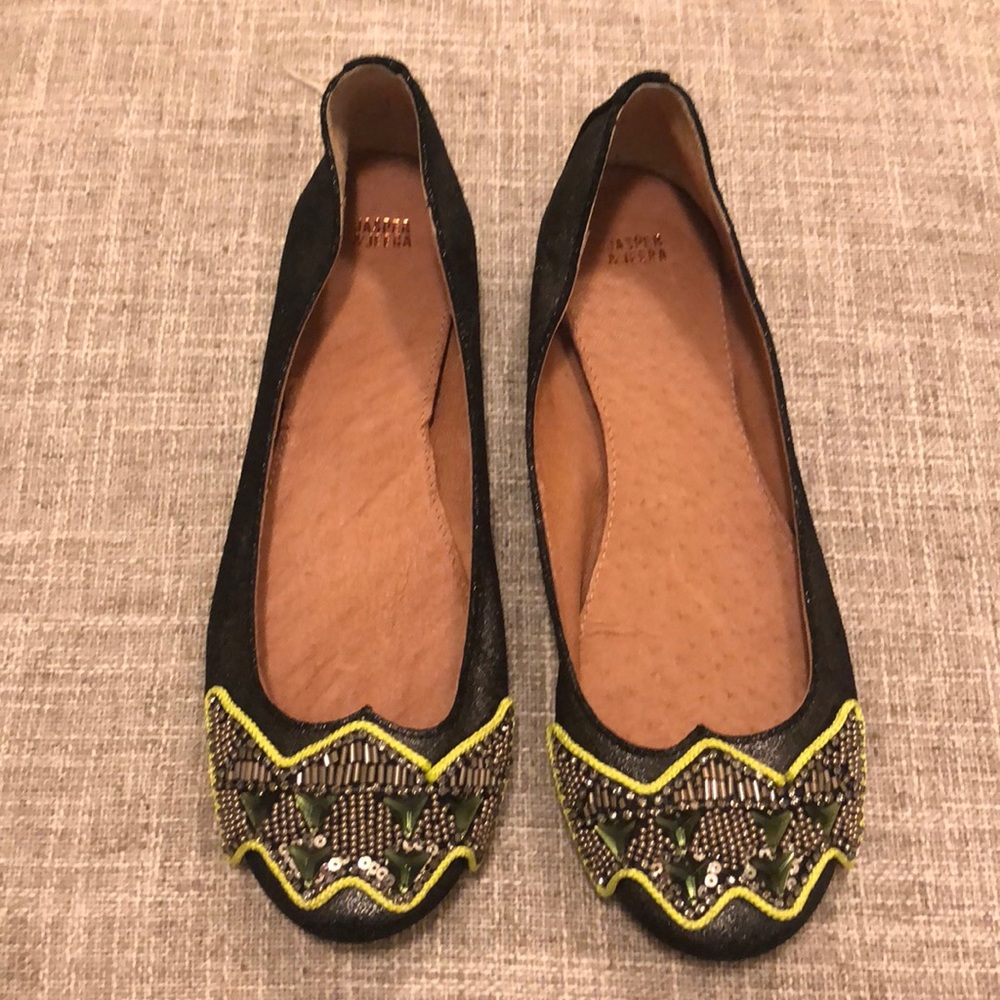 NWOT Anthropologie Jasper & Jeera Beaded Flats